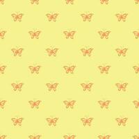 Seamless butterfly pattern. Drawn butterfly background vector