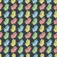 Seamless butterfly pattern. Drawn butterfly background vector