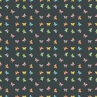 Seamless butterfly pattern. Drawn butterfly background vector