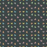 Seamless butterfly pattern. Drawn butterfly background vector