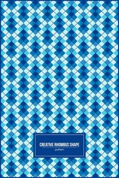 creative rhombus shape pattern with gradient blue combination color vector