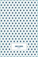 cute and simple blue flowers pattern vector