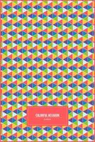 colorful hexagon pattern with retro style color vector