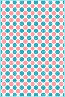 polkadot pattern with retro color style and doodle of heart shape vector