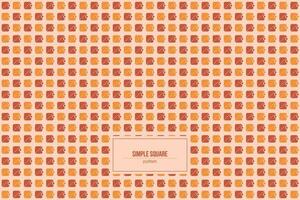 symmetrical simple rectangle pattern with retro orange dominant colors vector