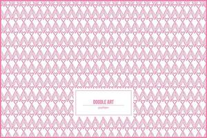 cute and lovely pink doodle art pattern vector