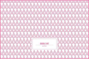 cute and lovely pink doodle art pattern vector