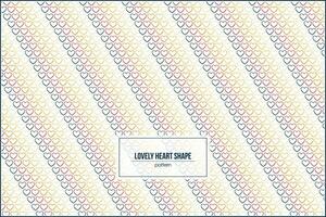 lovely heart shape pattern with retro style of gradient colors vector