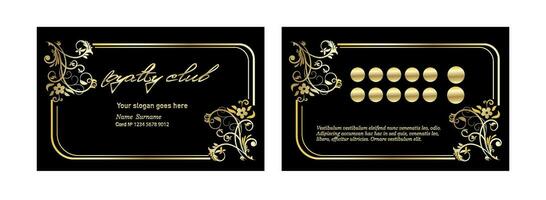 loyalty card in luxury vintage style vector