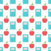 Happy Teacher Seamless Pattern Design Educational Style Elements in Template Hand Drawn Cartoon Flat Illustration vector
