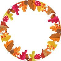 autumn frame, dry maple leaf, orange color maple leaf vector