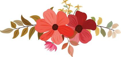 Wild flower bouquet suitable for decorating invitation cards or greeting cards vector