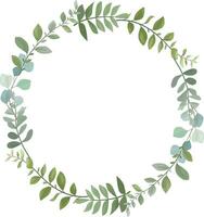 design of wild leaves arranged in a circle vector