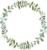 design of wild leaves arranged in a circle vector