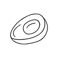 vector illustration of a boiled egg