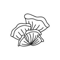 Hand drawn mushroom illustration. Isolated on white background vector