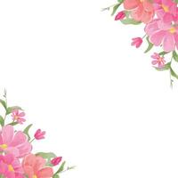 floral border with flower bouquet suitable for wedding invitations or greeting cards vector