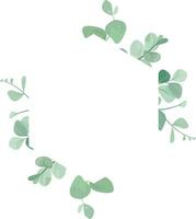 leaf frame with ornate eucalyptus leaves vector