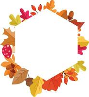 autumn frame, dry maple leaf, orange color maple leaf vector