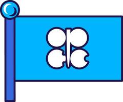 OPEC Flagpole Flag Banner vector