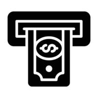 un icono diseño de instante bancario, plano vector de efectivo dispensador, Cajero automático máquina