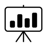 An icon of business graphical presentation, vector of statistical presentation