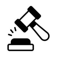 An icon of auction law in modern design style, ready to use vector