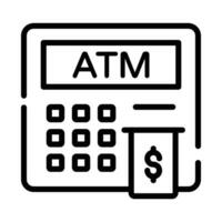 An icon design of instant banking, flat vector of cash dispenser, atm machine