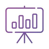 An icon of business graphical presentation, vector of statistical presentation