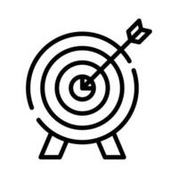 An icon of dartboard denoting concept of business goal, business target vector design