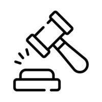 An icon of auction law in modern design style, ready to use vector