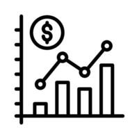 Bar chart and dollar coin representing the analysis and interpretation of financial data, financial data analysis vector