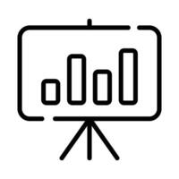 An icon of business graphical presentation, vector of statistical presentation