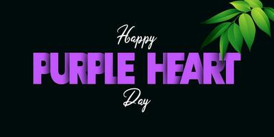 National Purple Heart Day on August 7. Holiday concept. Template for background, Web banner, card, poster, t-shirt with text inscription. vector