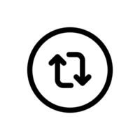 Simple Repost icon. The icon can be used for websites, print templates, presentation templates, illustrations, etc vector