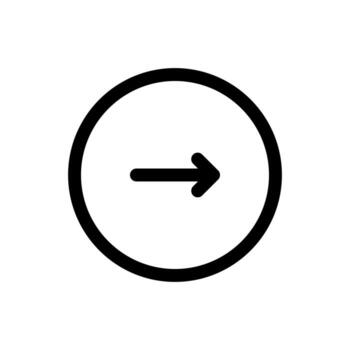 Simple Right Arrow icon. The icon can be used for websites, print templates, presentation templates, illustrations, etc vector