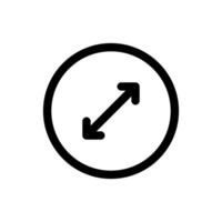 Simple Resize icon. The icon can be used for websites, print templates, presentation templates, illustrations, etc vector