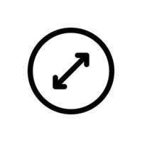 Simple Resize icon. The icon can be used for websites, print templates, presentation templates, illustrations, etc vector