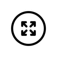 Simple Expand icon. The icon can be used for websites, print templates, presentation templates, illustrations, etc vector