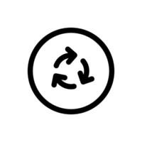 Simple Cycle icon. The icon can be used for websites, print templates, presentation templates, illustrations, etc vector