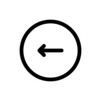Simple Left icon. The icon can be used for websites, print templates, presentation templates, illustrations, etc vector