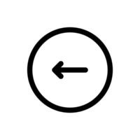 Simple Left icon. The icon can be used for websites, print templates, presentation templates, illustrations, etc vector