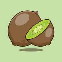 kiwi dibujos animados vector ilustración.