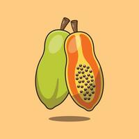 Papaya cartoon vector illustration