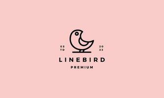 Bird canary modern minimalist simple colorful logo design vector