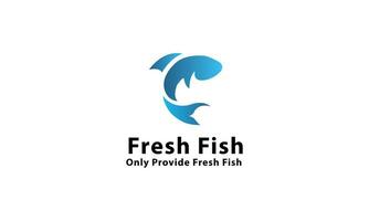 Fish logo template vector