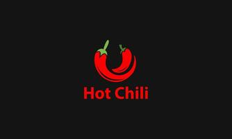 Hand drawn spicy logo template vector