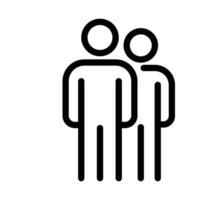 people line icon outline vector sign symbol graphic illustration