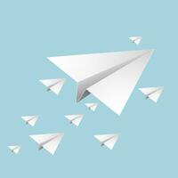 Paper airplanes designs vector leadership