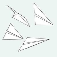 Paper airplanes designs vector leadership